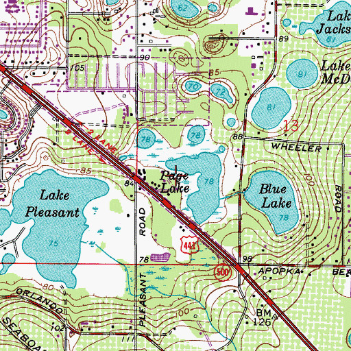 Topographic Map of Tropicana Mobile Home Park, FL