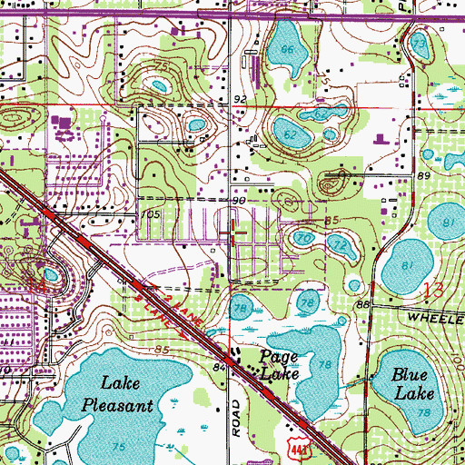 Topographic Map of Chalet North Mobile Home Park, FL