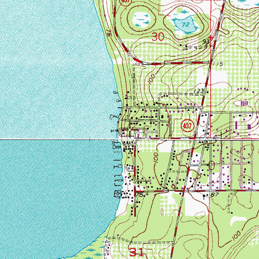 Topographic Map of Harrison Trailer Park, FL