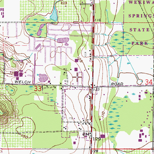 Topographic Map of Palm Isles Mobile Home Village, FL