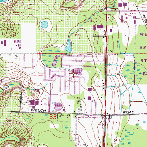 Topographic Map of Rock Springs Mobile Home Park, FL