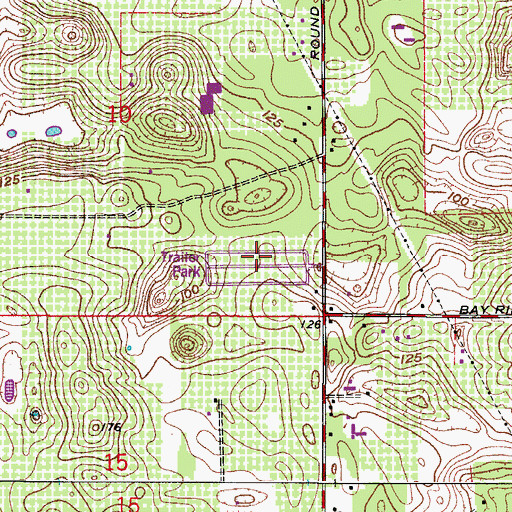Topographic Map of Valley Mobile Home Park, FL