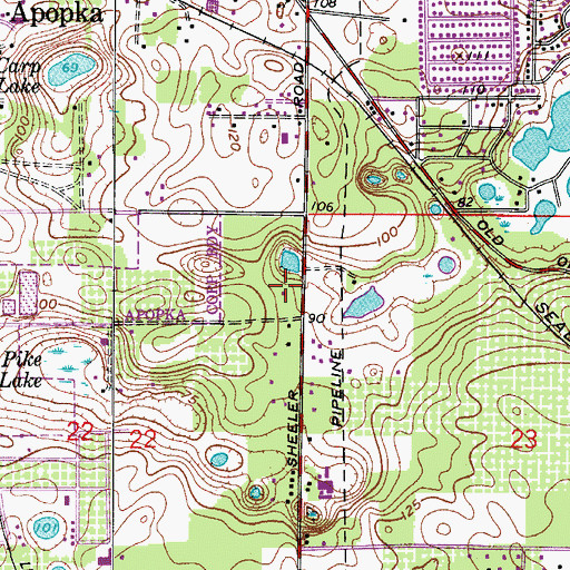 Topographic Map of WHIM - AM (Apopka), FL