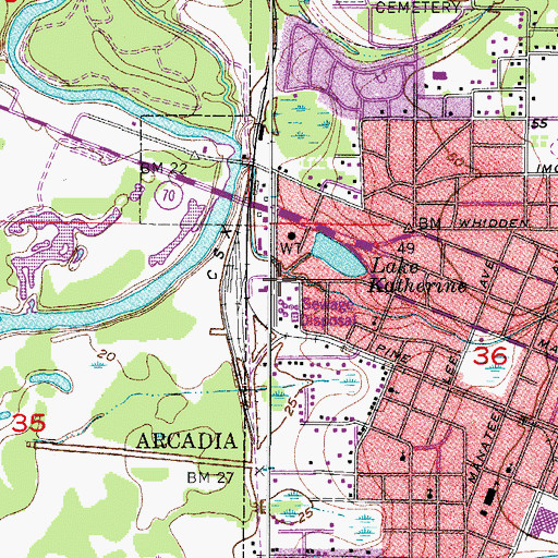 Topographic Map of City of Arcadia William Tyson Wastewater Treatment Facility, FL