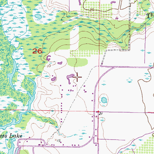 Topographic Map of Arrowhead Golf Club, FL