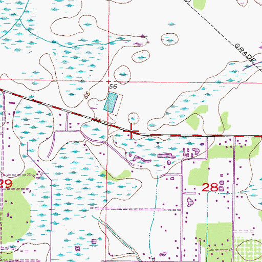 Topographic Map of Church of God of Prophecy, FL