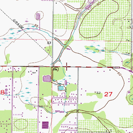 Topographic Map of New Hope Christian Church, FL