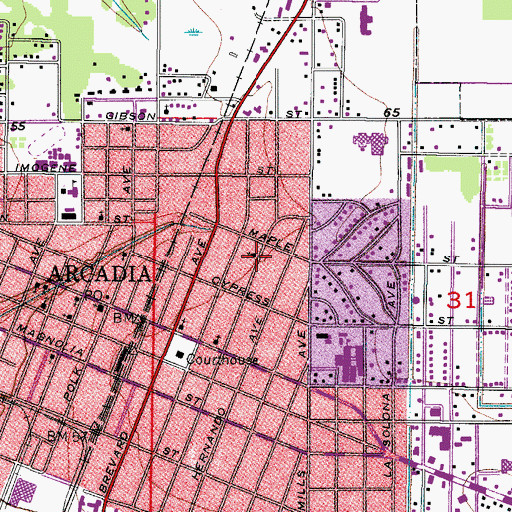 Topographic Map of North Hillsboro Baptist Church, FL