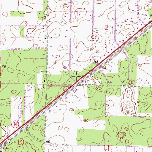 Topographic Map of Bible Truth Chapel, FL