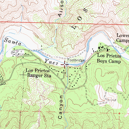 Topographic Map of Lewis Canyon, CA