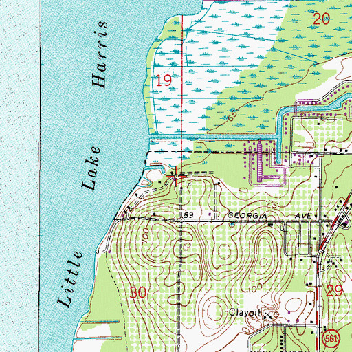 Topographic Map of Hide - a - Way Harbor Mobile Home Park, FL