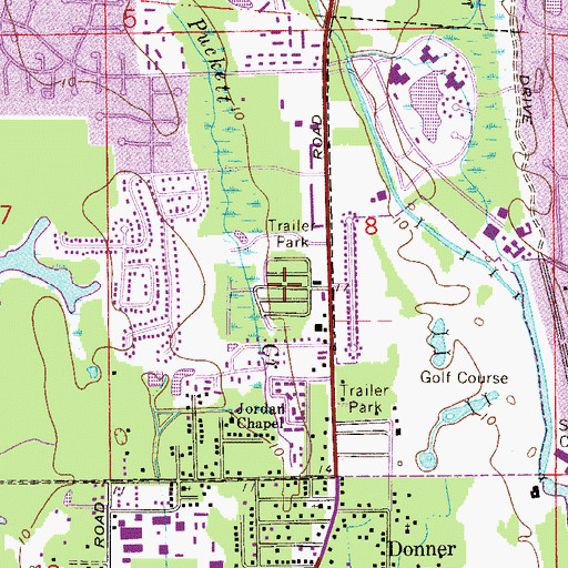 Topographic Map of Buccaneer Mobile Home Park, FL