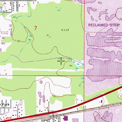 Topographic Map of Arrowhead Golf Course, FL