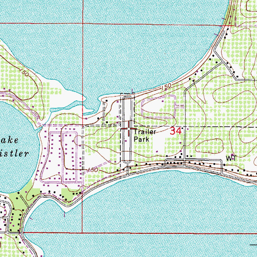 Topographic Map of Ariana Shores Mobile Home Park, FL