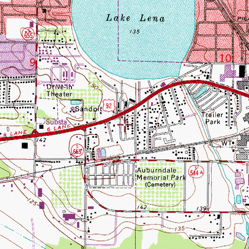 Topographic Map of Jerico Mobile Home Park, FL