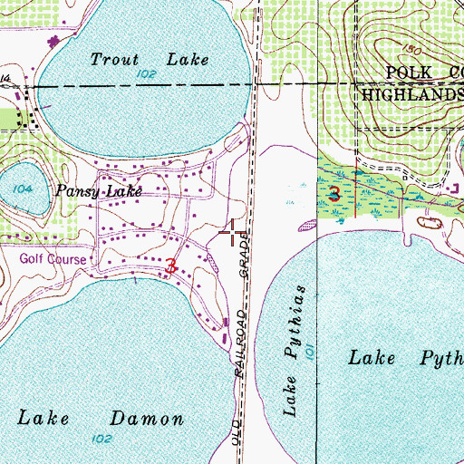 Topographic Map of Ballantrae Golf and Yacht Club, FL