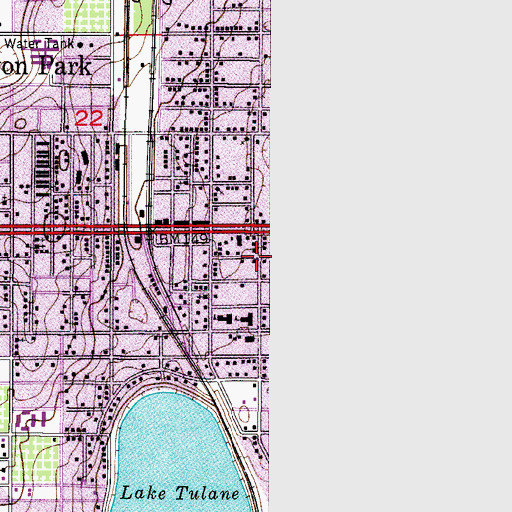 Topographic Map of Avon Park Post Office, FL