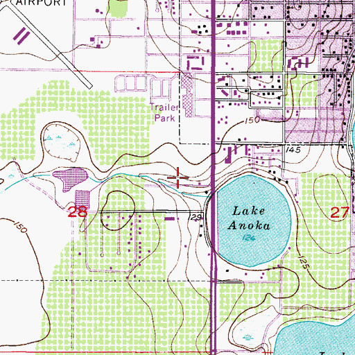 Topographic Map of Stewart Mobile Village, FL
