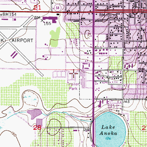 Topographic Map of Bonnie Brae Mobile Home Estates, FL