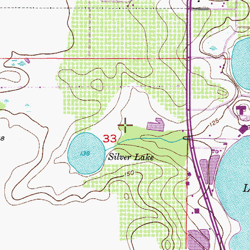 Topographic Map of Reflections on Silver Lake Mobile Home Park, FL