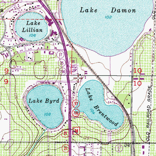 Topographic Map of Ridge Trailer Park, FL