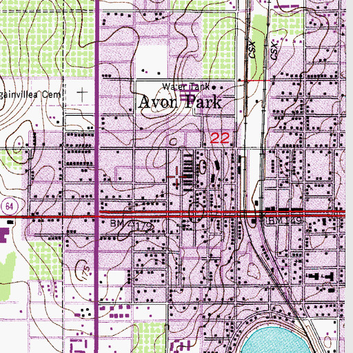 Topographic Map of Southland Mobile Home Park, FL