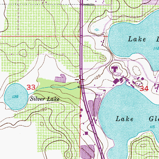 Topographic Map of Calvary Baptist Church, FL