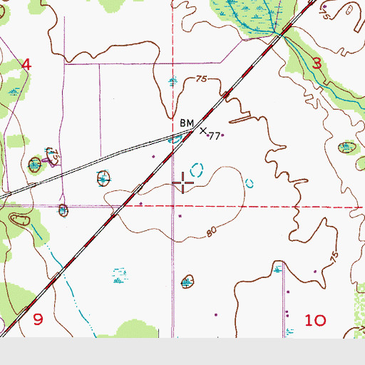 Topographic Map of Country Baptist Church, FL