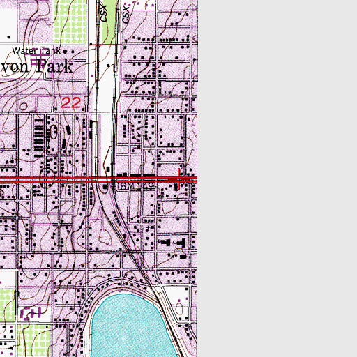 Topographic Map of Faith Temple Ministries of Avon Park, FL