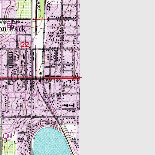 Topographic Map of Shiloh Apostolic Church, FL