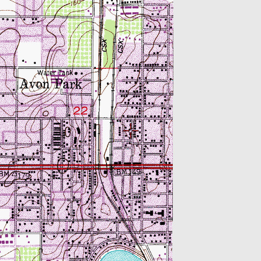 Topographic Map of Union Congregational Church, FL