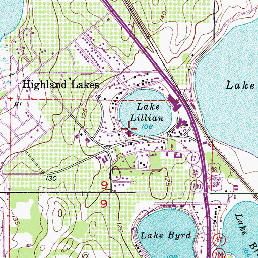 Topographic Map of Walker Memorial Seventh Day Adventist Church, FL