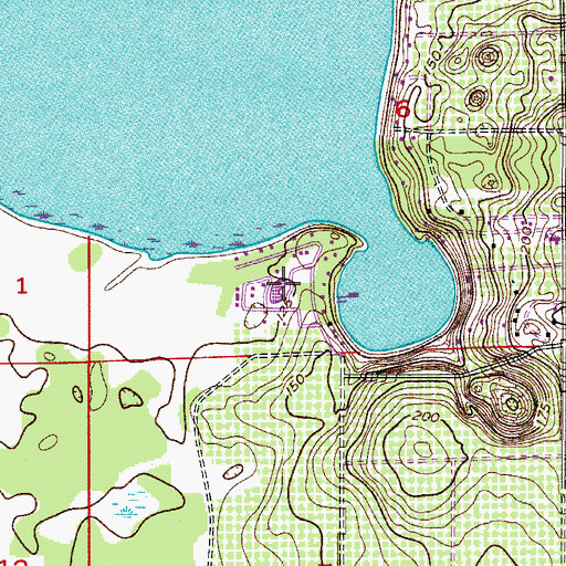 Topographic Map of Bobs Landing Mobile Home Park, FL