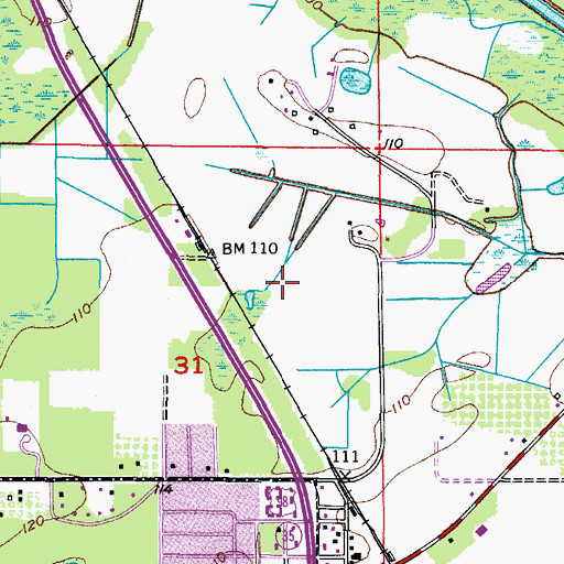 Topographic Map of Bartow Memorial Hospital Heliport, FL