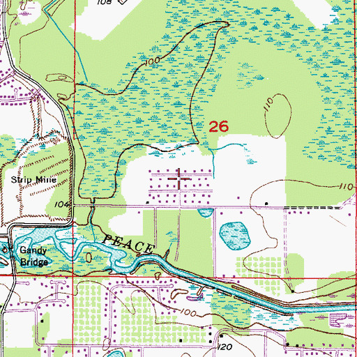 Topographic Map of Terio's Mobile Home Park, FL