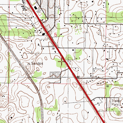 Topographic Map of Marion Nature Park, FL