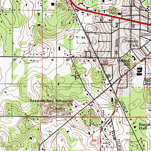 Topographic Map of Misty Lane Mobile Home Park, FL