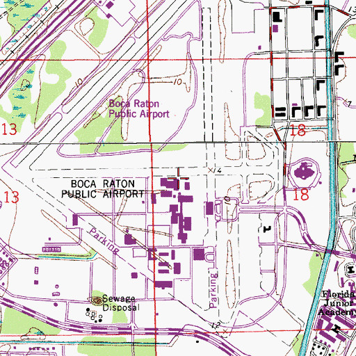 Topographic Map of Florida Atlantic University Boca Raton Campus Barry Kaye Hall, FL