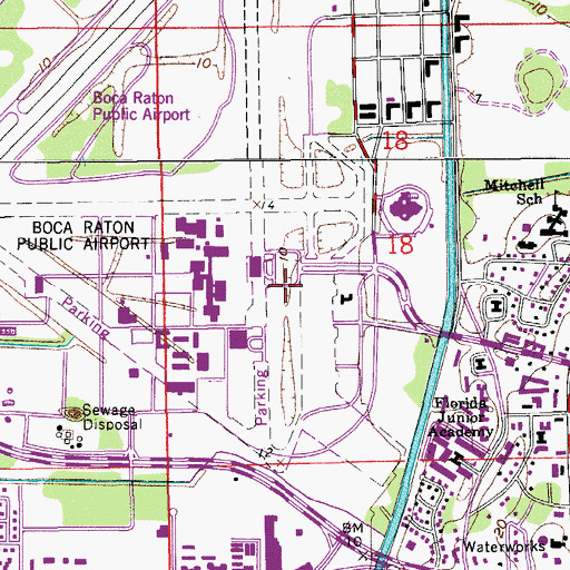 Topographic Map of Florida Atlantic University Boca Raton Campus Christine E Lynn College of Nursing, FL