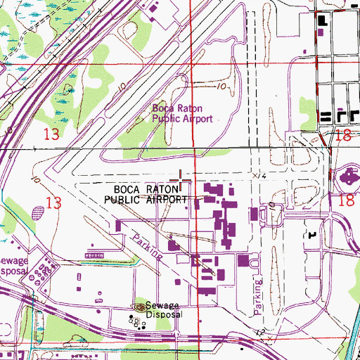 Topographic Map of Florida Atlantic University Boca Raton Campus College of Education, FL