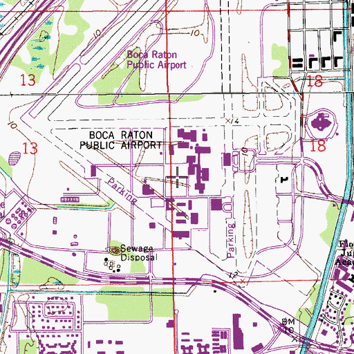 Topographic Map of Florida Atlantic University Boca Raton Campus College of Engineering, FL
