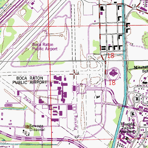 Topographic Map of Florida Atlantic University Boca Raton Campus College of Science, FL