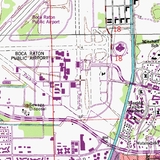 Topographic Map of Florida Atlantic University Boca Raton Campus Dorothy F Schmidt Center for Arts and Humanities, FL
