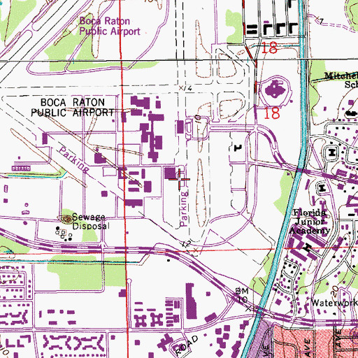 Topographic Map of Florida Atlantic University Boca Raton Campus Dorothy F Schmidt Performing Arts, FL