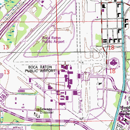 Topographic Map of Florida Atlantic University Boca Raton Campus Fleming Hall, FL