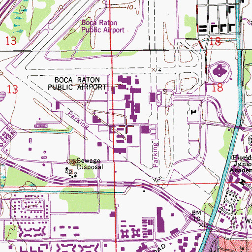 Topographic Map of Florida Atlantic University Boca Raton Campus Heritage Park Towers, FL