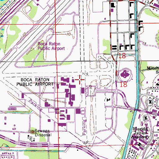 Topographic Map of Florida Atlantic University Boca Raton Campus Physical Science Building, FL