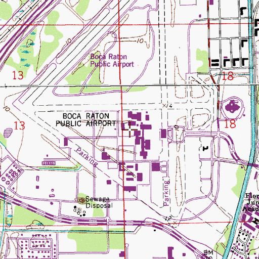Topographic Map of Florida Atlantic University Boca Raton Campus S E Wimberly Library, FL