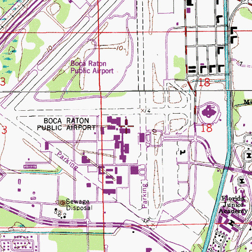 Topographic Map of Florida Atlantic University Boca Raton Campus Sanson Life Science Building, FL