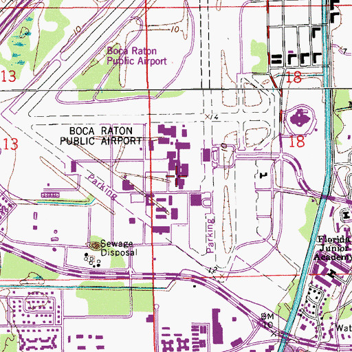 Topographic Map of Florida Atlantic University Boca Raton Campus Student Health Services, FL
